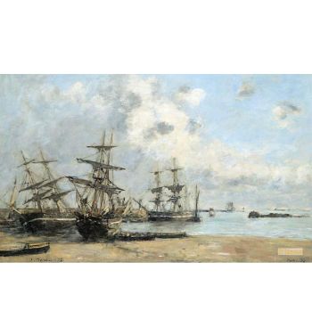 Portrieux Vessels In The Port 1873