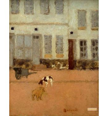 Street In Eragny Sur Oise, The Dogs Of Eragny