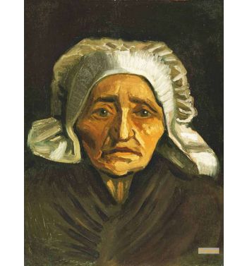Head Of An Old Peasant Woman With White Cap