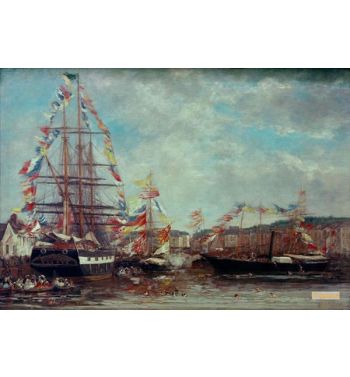 Feast In The Harbor Of Honfleur