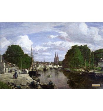The Port At Quimper 1857