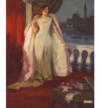 Elegant Woman On A Balcony Venice
