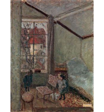 Workshop Interior With Two Children