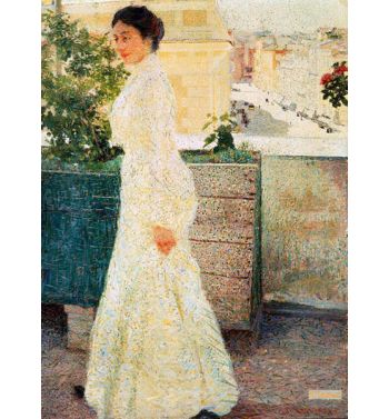 Girl Running On The Balcony