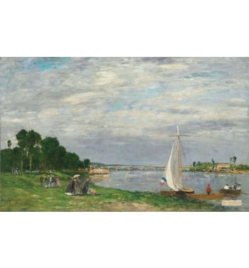 Argenteuil Promeneurs Sur La Berge