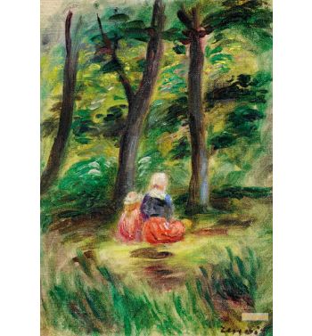 Woman And Child In A Landscape