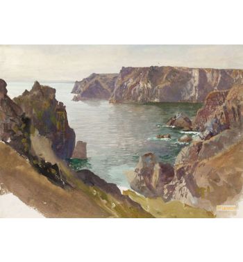 Coastline, Cornwall, c1877