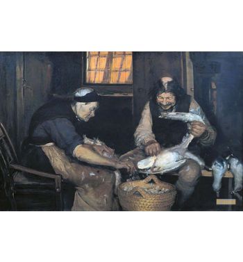 Old Couple Plucking Gulls Lars Gaihede And Old Lene, 2