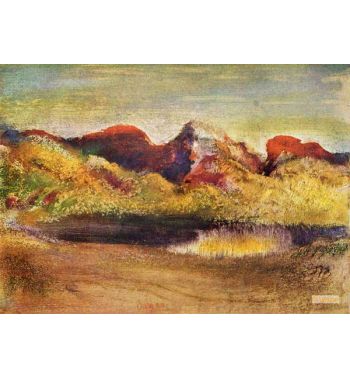 Lake And Mountains In 1890