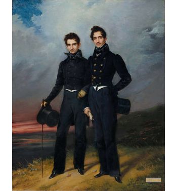 Portait Of Two Young Men 1830