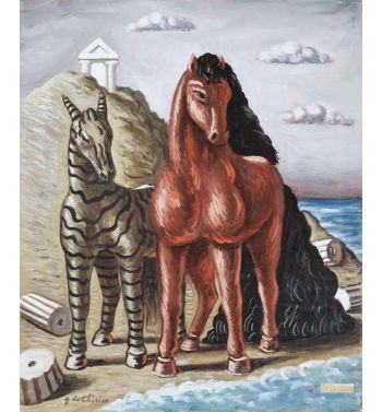 Cavallo e Zebra in Riva al Mare