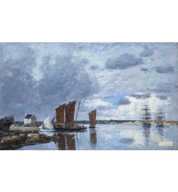 Fishing Boats At Kerhor 1872