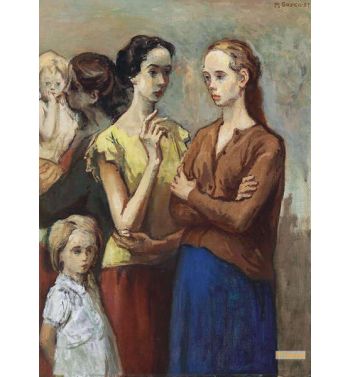 Standing Women and Children