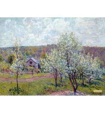Spring In The Environs Of Paris Apple Blossom 1879
