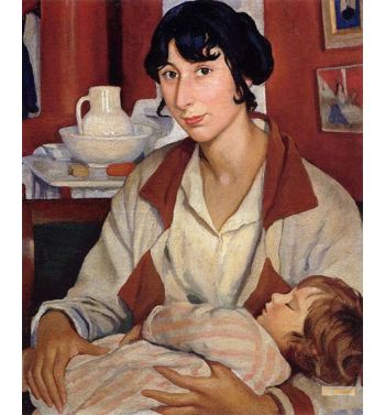 Portrait Of A, A, Cherkesovoy Benoit And His Son Alexander
