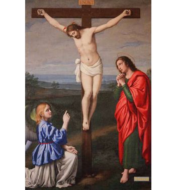 Crucified Christ Angel Saint John Evangelist