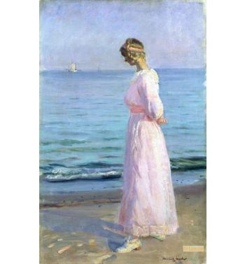 Girl In A Pink Dress 1914