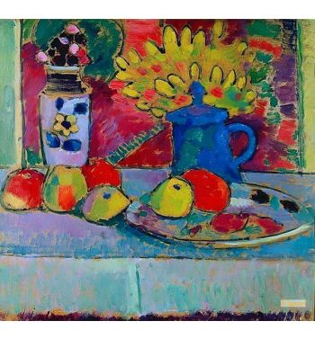 Still Life With Flowers And Fruit Ca 1910