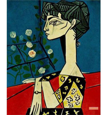 Jacqueline With Flowers 1954