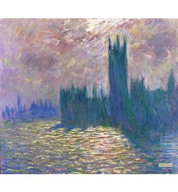 Houses Of Parliament Reflection Of The Thames 1900-01
