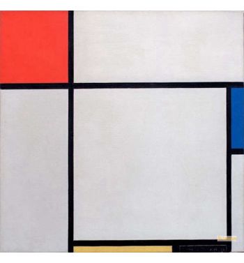 Composition, Composition With Red, Blue Yellow And Black