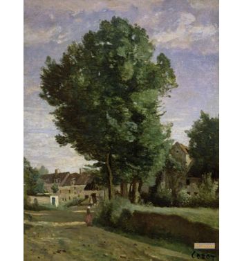 Outskirts Of A Village Near Beauvais c1850