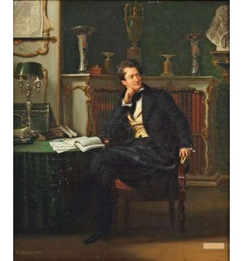 Portrait Of A Literary Man In His Salon 1834