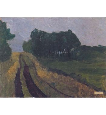Abendliche Landschaft Mit Fohren