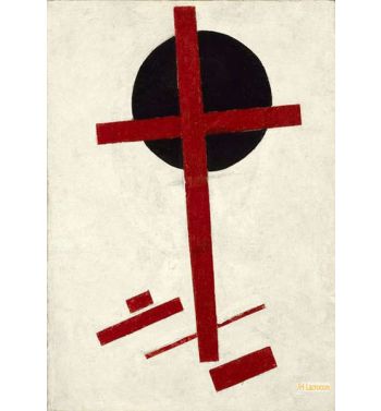 Red Cross On A Black Circle