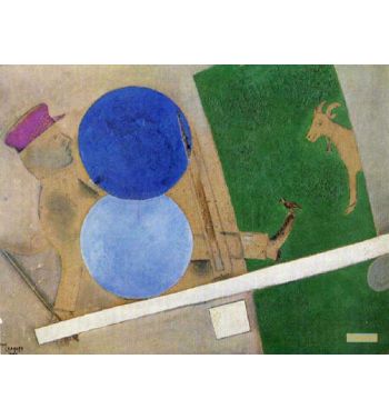Composition With Circles And Goat