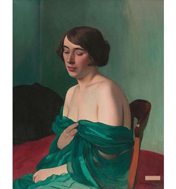 Young Woman With Green Scarf