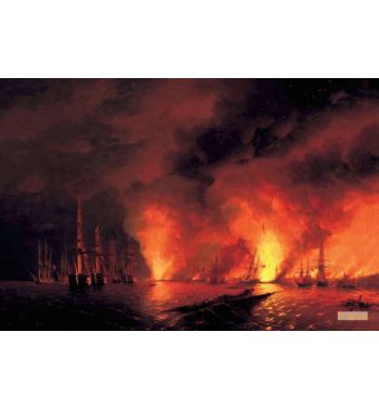 The Battle Of Sinop On 18Th November 1853 Night After Battle