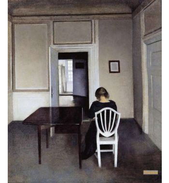 Interior With Ida In A White Chair