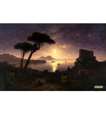 The Bay Of Naples At Moonlit Night 1842
