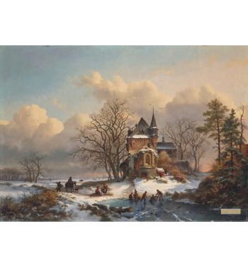 Winter Landscape With Skaters 1