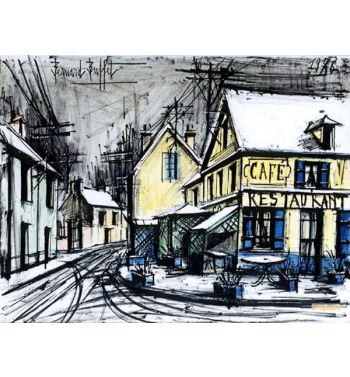 Mareuil, Le Café Jaune Et Bleu