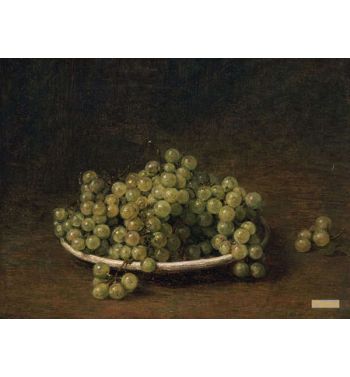 White Grapes On A Plate
