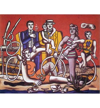Leisure On Red Background, 1949