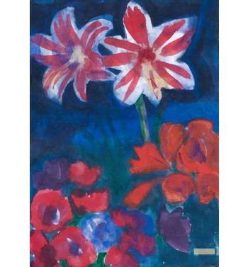 Amaryllis With Red Poppy