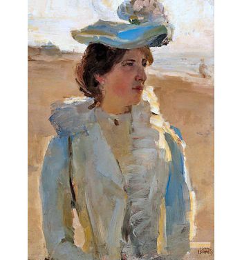 Portrait Of A Young Lady At The Beach Of Scheveningen