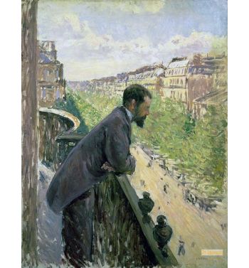Man On A Balcony C1880