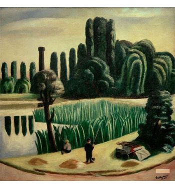 Seascape With Poplars