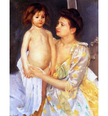 Jules Being Dried By His Mother