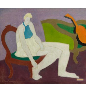Woman And Orange Mandolin
