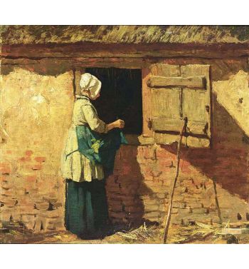 A Peasant Woman By A Barn