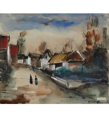 Village Autumn Landscape