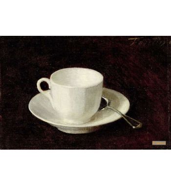 White Cup And Saucer, 1864