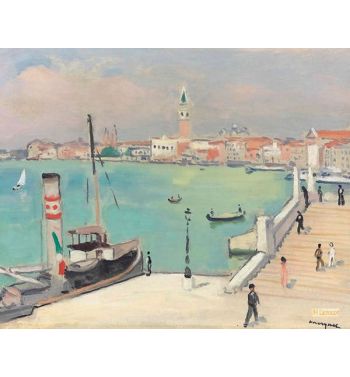 Venice Quai Des Slavons The Tugboat At The Quay