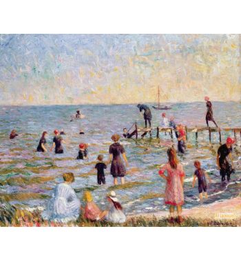 Bathing At Bellport Long Island 1912