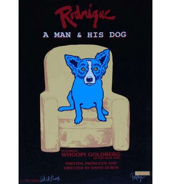 A Man And His Dog Black